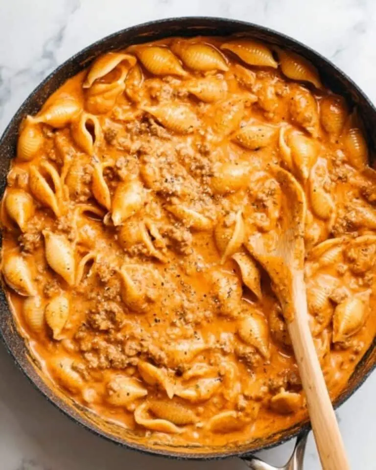 Creamy Beef and Shells Recipe