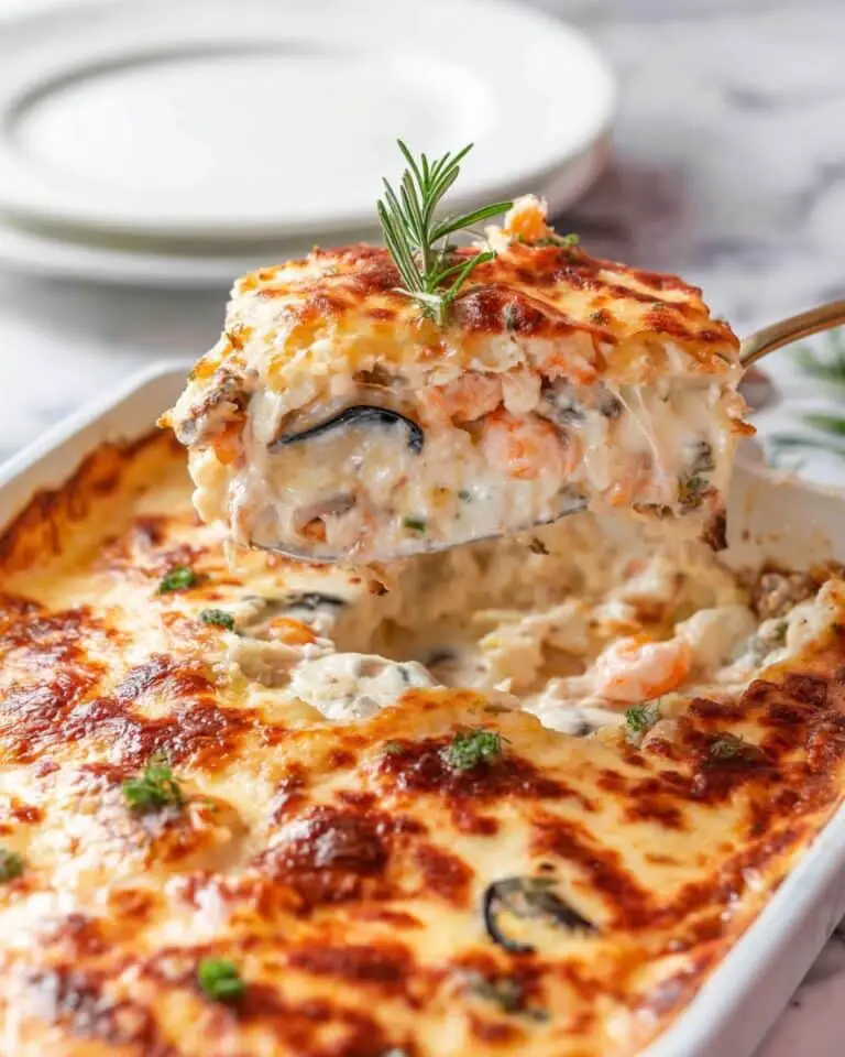 Seafood Lasagna with Bechamel and Ricotta Recipe
