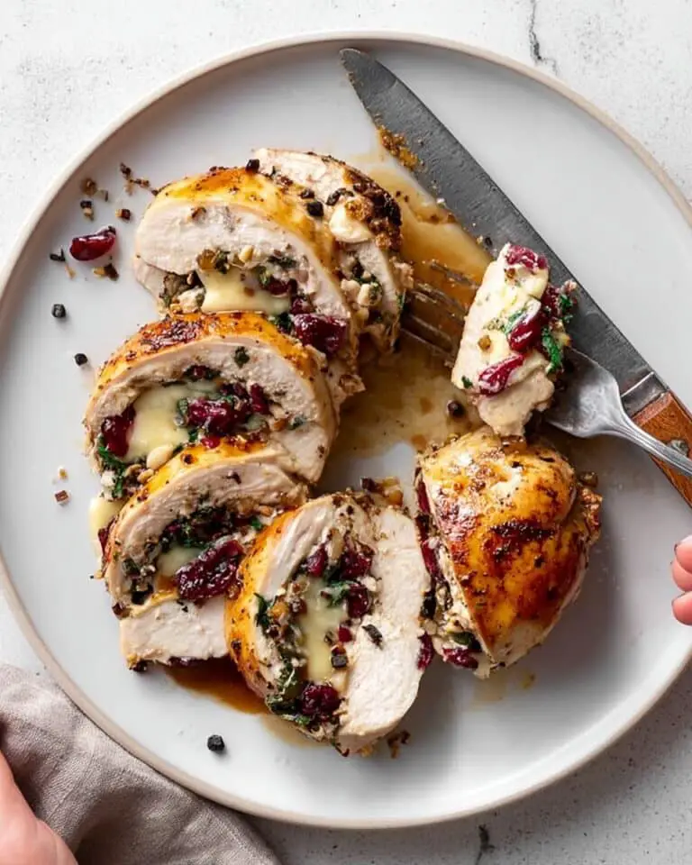 Stuffed Chicken Breasts with Cranberry and Brie Recipe