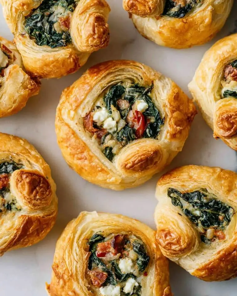 Cheesy Spinach Puffs with Feta and Sun-Dried Tomatoes Recipe