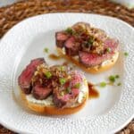 Grilled Steak Crostini with Horseradish Sauce Recipe