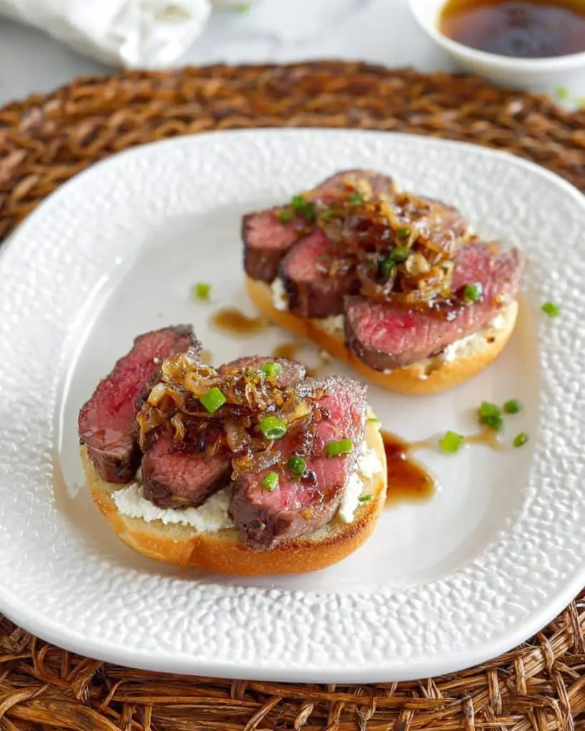 Grilled Steak Crostini with Horseradish Sauce Recipe