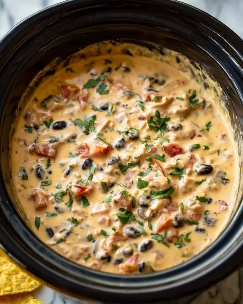 Slow Cooker Queso Chicken Dip Recipe