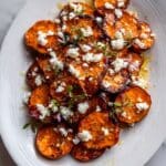Roasted Sweet Potato Rounds with Honey and Feta Recipe