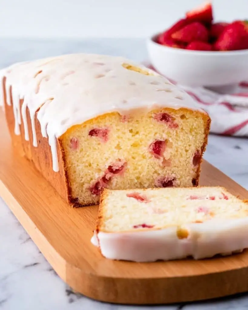 Strawberry Bread with Vanilla Glaze Recipe