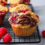 Dark Chocolate Chunk Raspberry Crumb Muffins Recipe