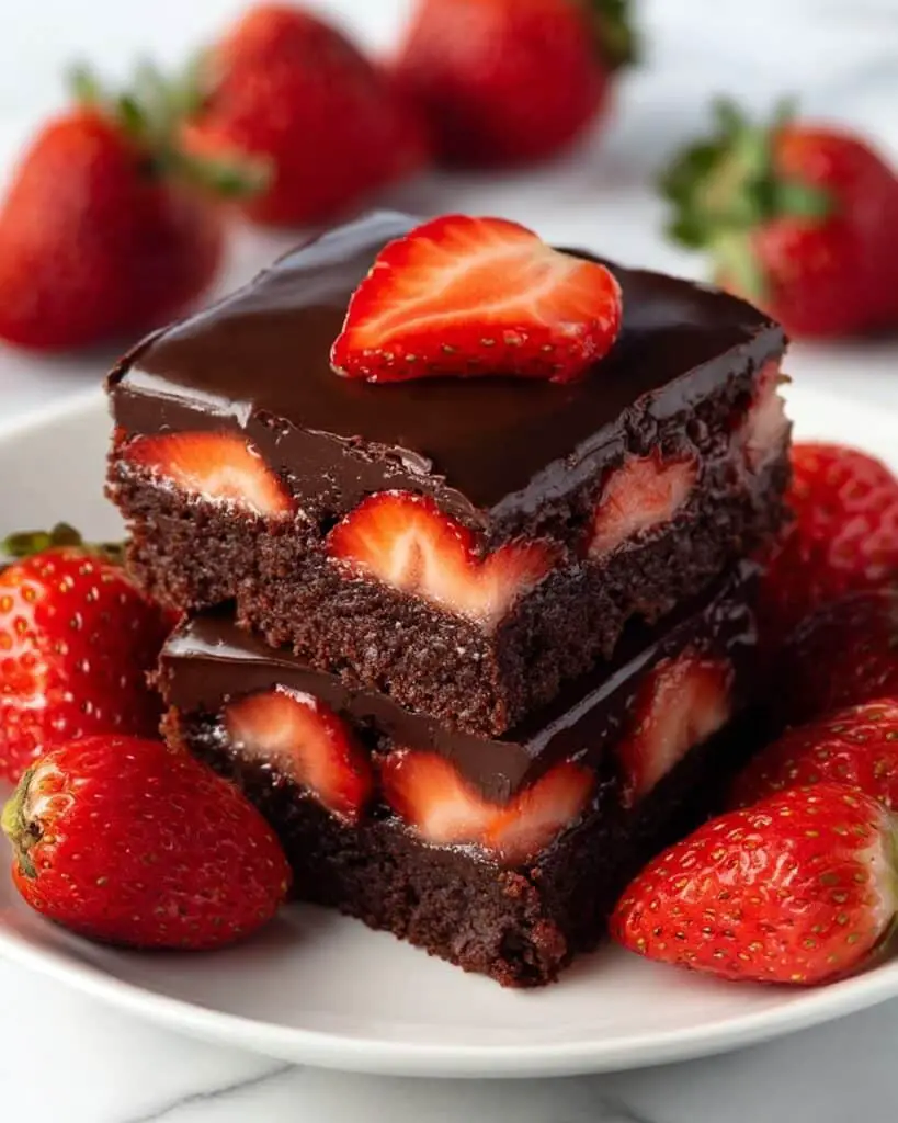 Chocolate Covered Strawberry Brownies Recipe