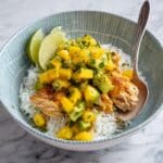 BBQ Salmon Bowls with Mango Avocado Salsa Recipe