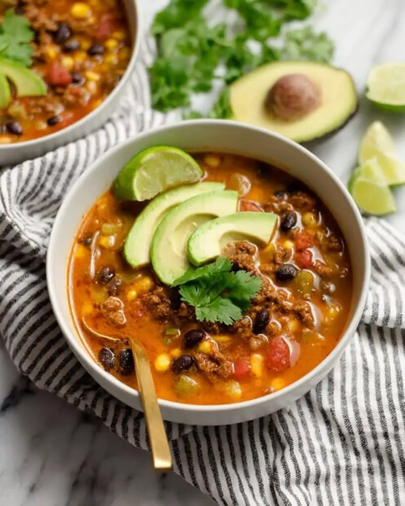 The Easiest Creamy Taco Soup Recipe