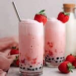 Strawberry Bubble Tea (Boba, Milk Tea) Recipe