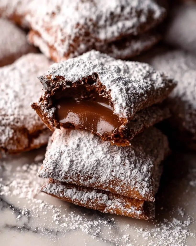 Chocolate Beignets with Rich Chocolate Filling and Cocoa Dusting Recipe