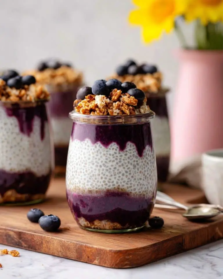 Blueberry Pie Chia Pudding with Nut Crumble Recipe