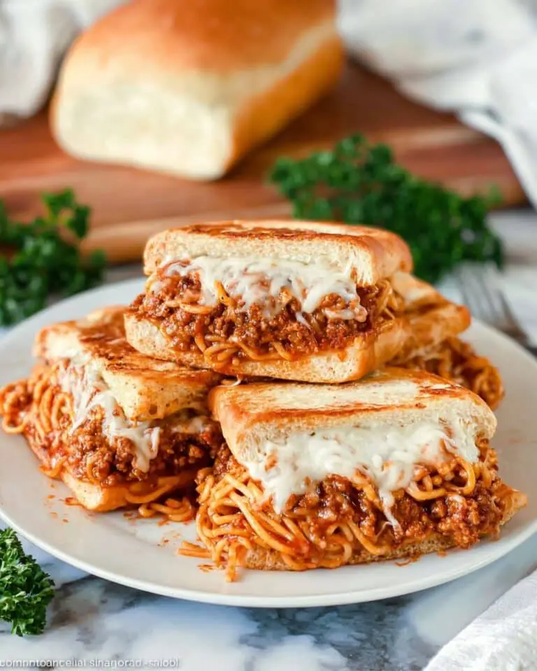 Spaghetti Stuffed Garlic Bread Recipe