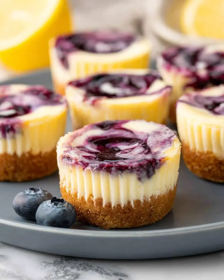 Mini Lemon Blueberry Cheesecakes Recipe