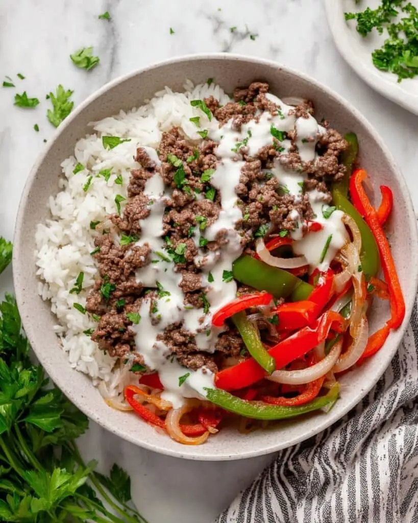 Philly Cheesesteak Bowl Recipe