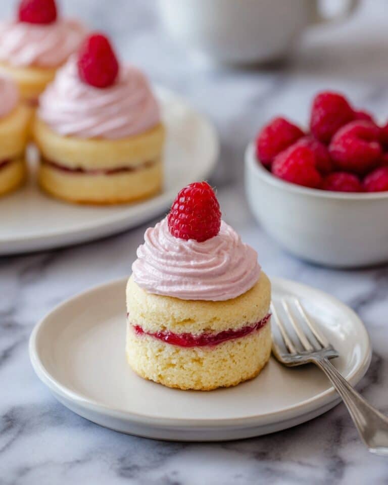 Mini Raspberry Cakes with Raspberry Jam and Cream Recipe