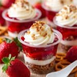 Individual Strawberry Pretzel Salad Jars Recipe