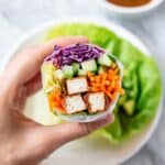 Giant Spring Rolls with Crispy Tofu and Peanut Dipping Sauce Recipe