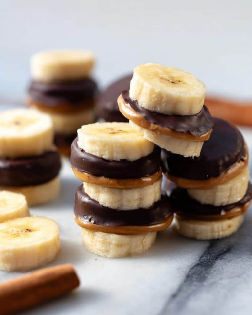 Frozen Banana Bites with Peanut Butter and Chocolate Recipe