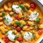 30 Minute Creamy Tomato Gnocchi with Burrata Recipe