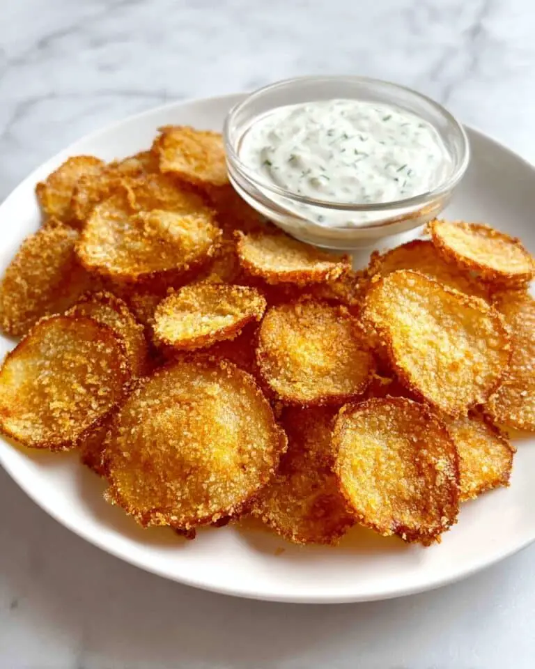Air Fryer Fried Pickles with Spicy Dill Dipping Sauce Recipe