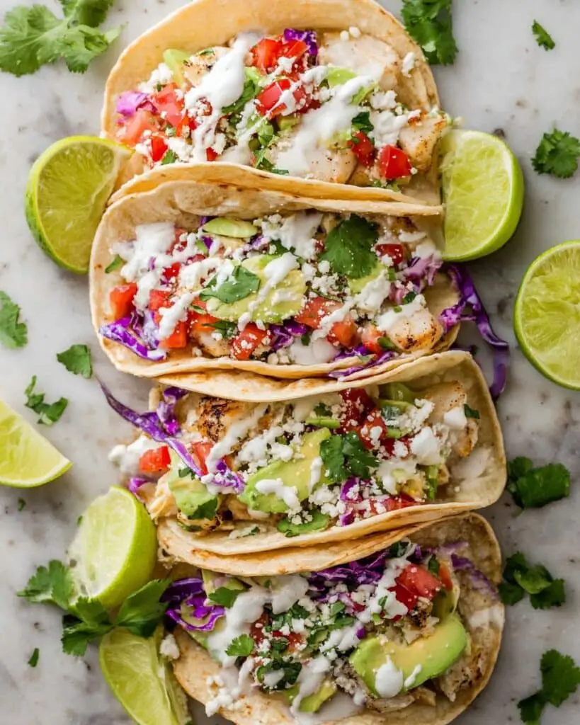 Fish Tacos with Creamy Lime Taco Sauce Recipe
