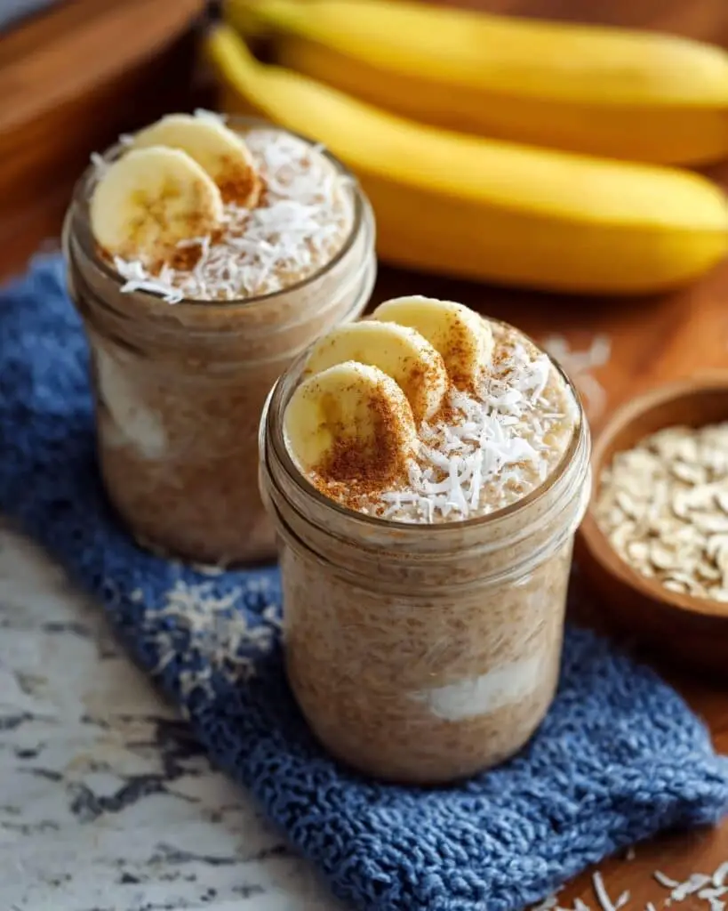 Banana Coconut Cream Pie Overnight Oats Recipe