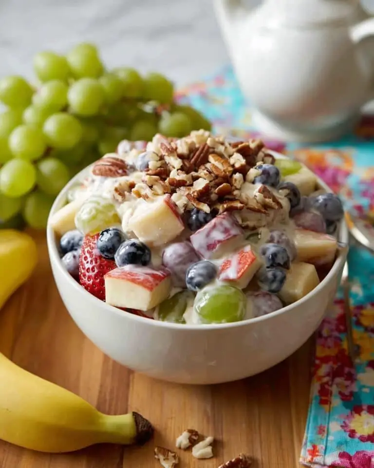 Breakfast Fruit Salad with Greek Yogurt, Honey, and Pecans Recipe