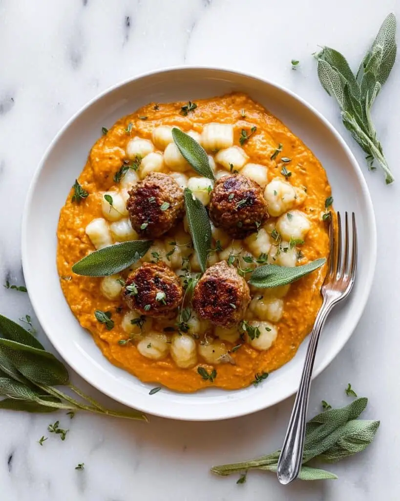 Turkey Meatballs in Pumpkin Sage Sauce Recipe