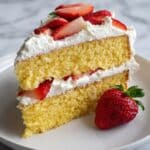 Light and Airy Victorian Sponge Cake with Raspberry Jam and Fresh Strawberries Recipe