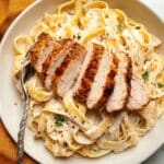 Creamy Fettuccine Alfredo with Sautéed Chicken Recipe