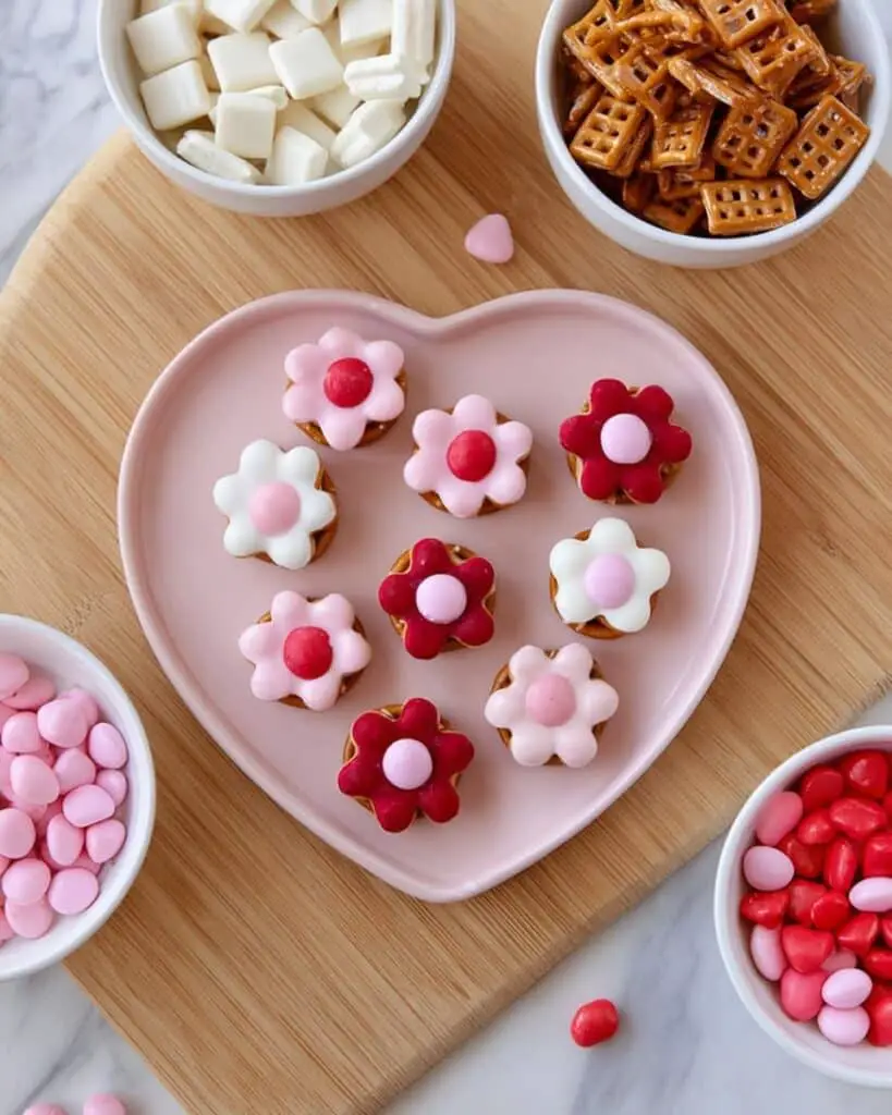 Valentine’s Flower Pretzel Bites Recipe