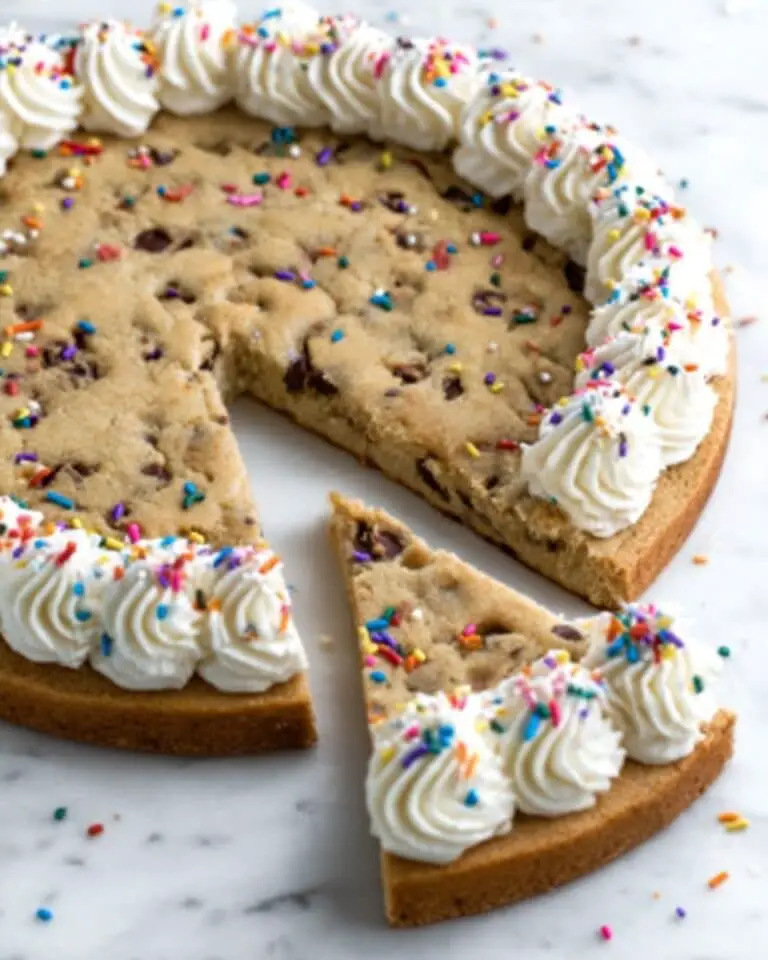 Homemade Chocolate Chip Cookie Cake with Vanilla Frosting Recipe
