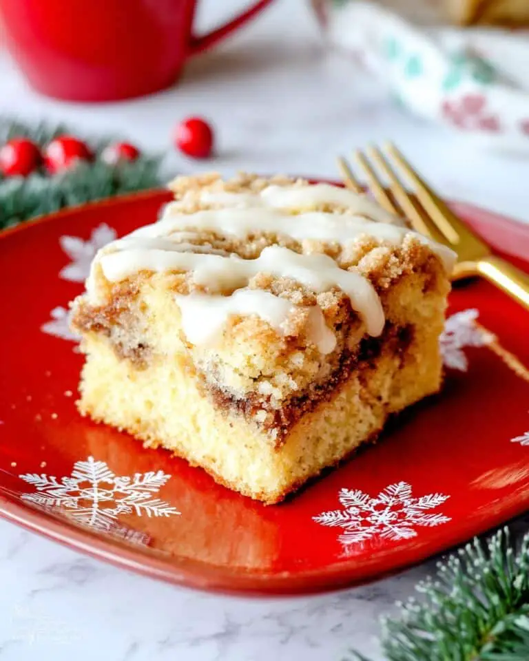 Eggnog Coffee Cake with Brown Sugar Streusel and Eggnog Glaze Recipe