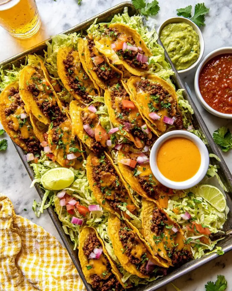 Crispy Baked Beef Tacos with Chipotle Crema Recipe