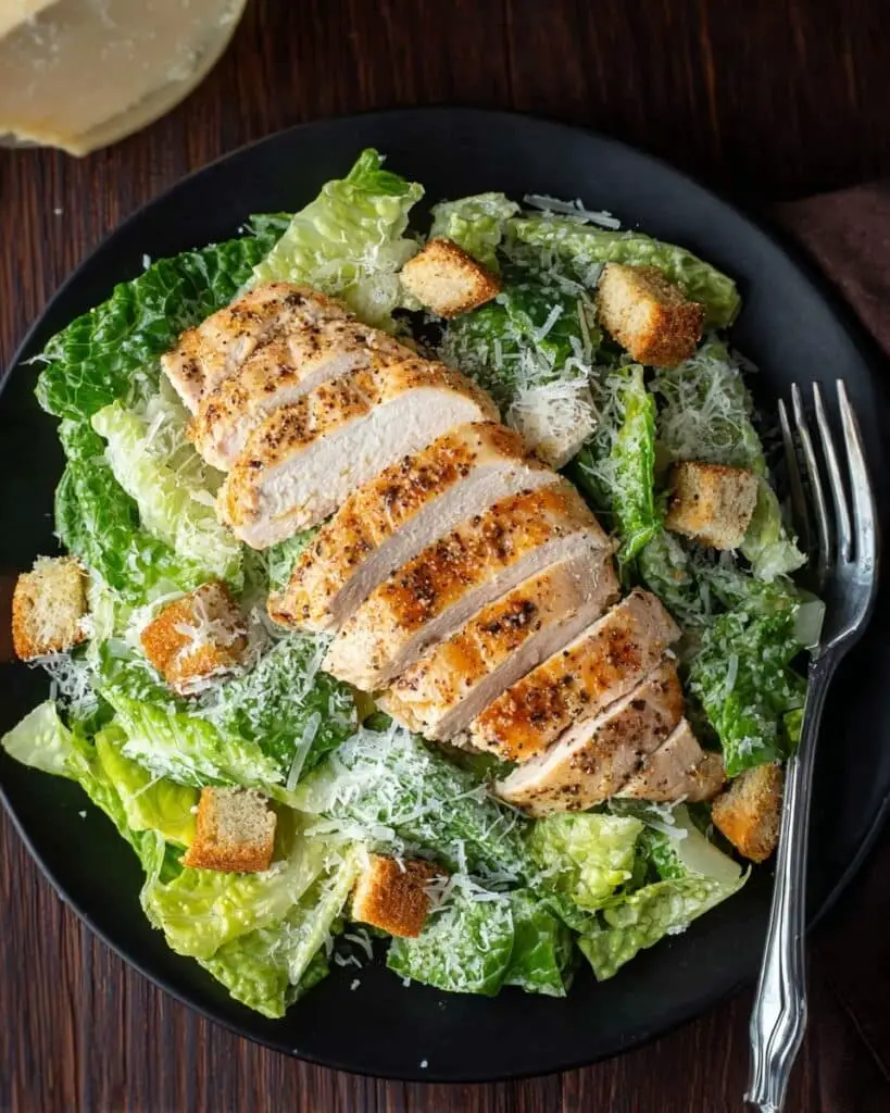 Low Carb Caesar Salad with Chicken Recipe
