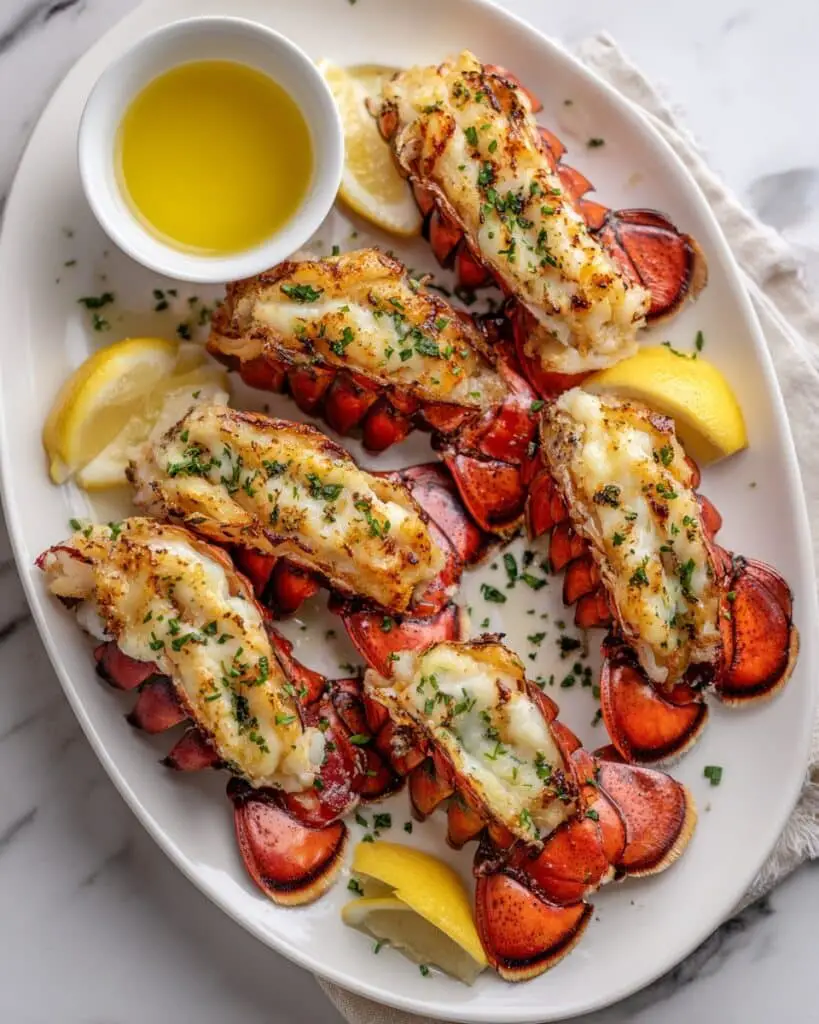 Baked Lobster Tails with Garlic Butter, Parsley, and Lemon Recipe