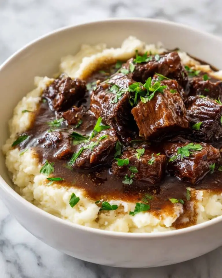 Hearty Slow-Cooked Beef Tips with Rich Gravy Recipe