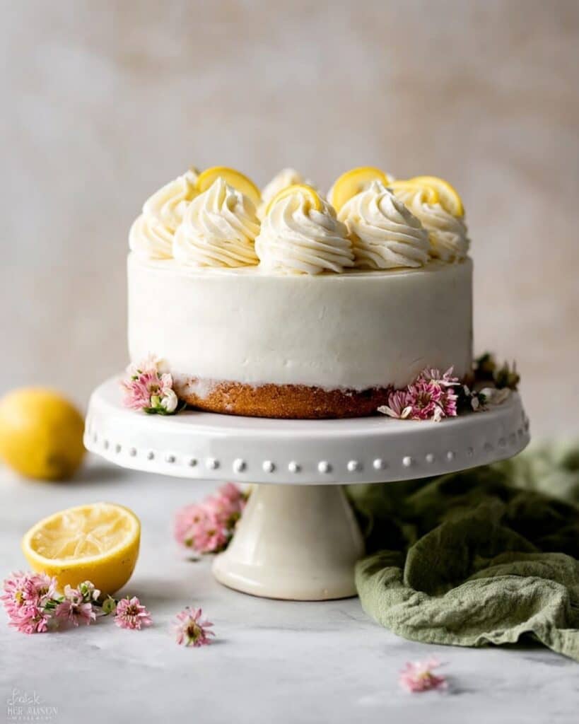 Lemon Layer Cake with Lemon Cream Cheese Buttercream Recipe