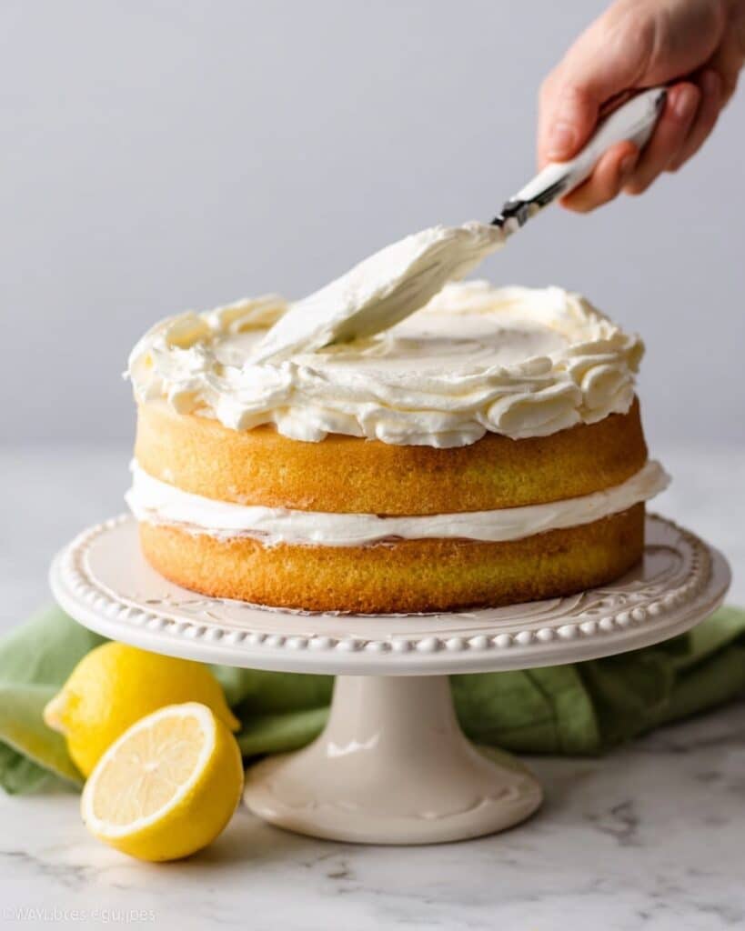Lemon Layer Cake with Lemon Cream Cheese Buttercream - Bright & Delicious