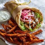 Sheet Pan Chicken Gyros with Feta Tzatziki Recipe