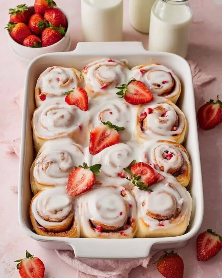 Strawberry Rolls with Lemon Cream Cheese Icing Recipe