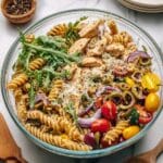 Chicken Pasta Salad with Cherry Tomatoes and Fresh Herbs Recipe
