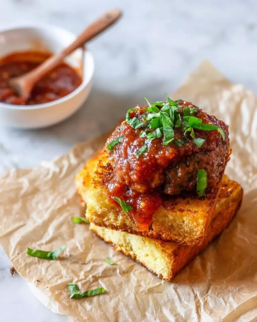 BBQ Meatloaf Sliders and Grilled Fontina Cornbread Stacks Recipe