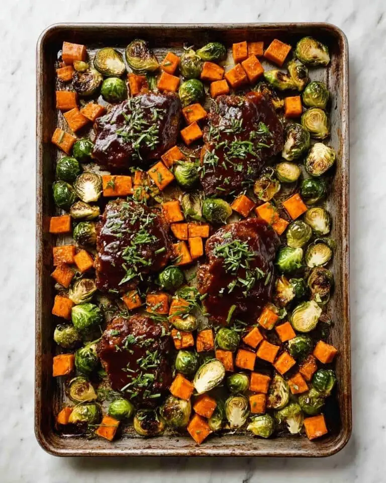 Sheet Pan Mini Meatloaf with Vegetables Recipe