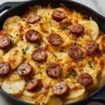 Cheesy Ranch Potatoes and Smoked Sausage Recipe