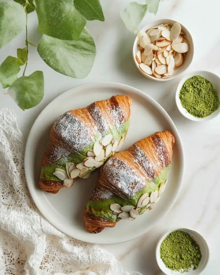 Matcha Almond Croissants Recipe