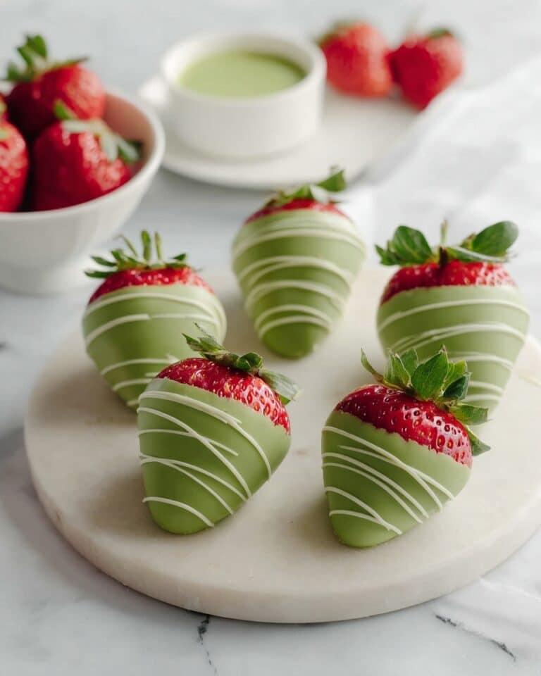 Matcha Chocolate Covered Strawberries Recipe