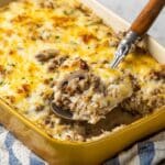 Quick Cheesy Ground Beef and Rice Casserole Recipe