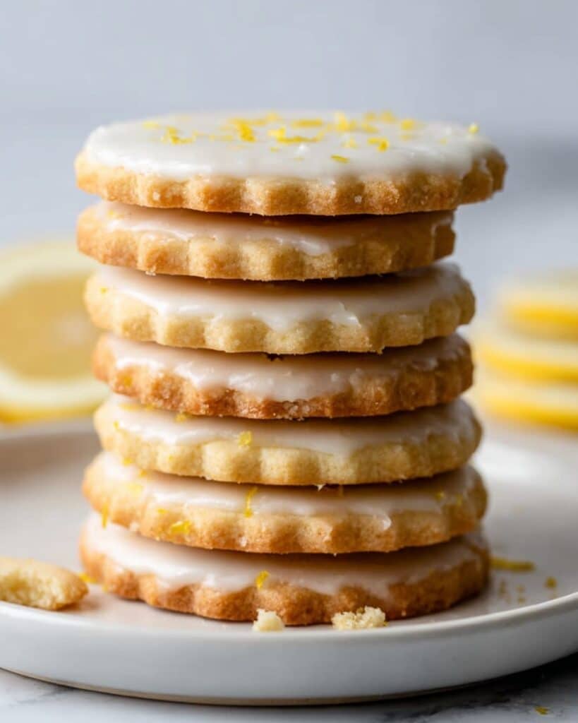 Lemon Shortbread Cookies with Lemon Icing Recipe